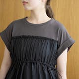シアードッキング ギャザーフレンチスリーブTシャツ | coen【women】 | 詳細画像36 