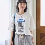OFF WHITE | 【汗染み防止 / 接触冷感】フォトプリント ゆるTシャツ | coen【women】