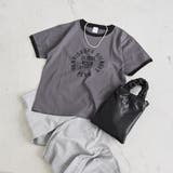 DK.GRAY | 【汗染み軽減 / 接触冷感】アソートロゴリンガーTシャツ | coen【women】