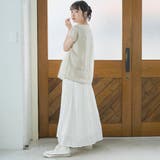 チビロゴ刺繍 オーガンジーシアーオーバーフレンチスリーブカットソー | coen【women】 | 詳細画像11