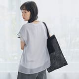 チビロゴ刺繍 オーガンジーシアーオーバーフレンチスリーブカットソー | coen【women】 | 詳細画像19
