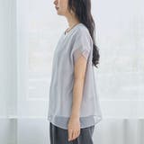 チビロゴ刺繍 オーガンジーシアーオーバーフレンチスリーブカットソー | coen【women】 | 詳細画像23