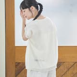 OFF WHITE | チビロゴ刺繍 オーガンジーシアーオーバーフレンチスリーブカットソー | coen【women】