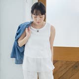 裾シアー切替 レイヤード風タンクトップ | coen【women】 | 詳細画像5 