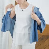 OFF WHITE | 裾シアー切替 レイヤード風タンクトップ | coen【women】