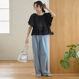 布帛ドッキング 2wayペプラムフリルカットソー | coen【women】 | 詳細画像10 