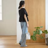 布帛ドッキング 2wayペプラムフリルカットソー | coen【women】 | 詳細画像11 