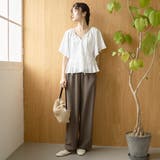 布帛ドッキング 2wayペプラムフリルカットソー | coen【women】 | 詳細画像2 