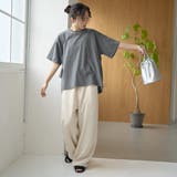 布帛ドッキング ピグメントフリルTシャツ | coen【women】 | 詳細画像10 