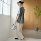 布帛ドッキング ピグメントフリルTシャツ | coen【women】 | 詳細画像11 