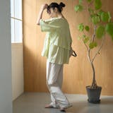 布帛ドッキング ピグメントフリルTシャツ | coen【women】 | 詳細画像18 