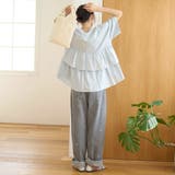 布帛ドッキング ピグメントフリルTシャツ | coen【women】 | 詳細画像26 