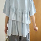 布帛ドッキング ピグメントフリルTシャツ | coen【women】 | 詳細画像31 