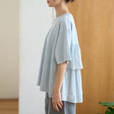 布帛ドッキング ピグメントフリルTシャツ | coen【women】 | 詳細画像33 