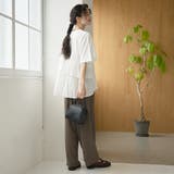 布帛ドッキング ピグメントフリルTシャツ | coen【women】 | 詳細画像4 