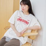 【汗染み軽減】 立体ロゴ風プリントTシャツ | coen【women】 | 詳細画像1 