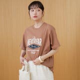 フラワーワッフル刺繍 ロゴプリントゆるTシャツ | coen【women】 | 詳細画像12