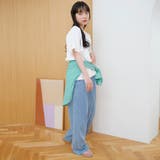 フラワーワッフル刺繍 ロゴプリントゆるTシャツ | coen【women】 | 詳細画像3