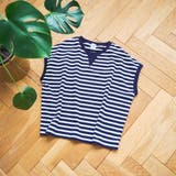 スラブボーダー フレンチスリーブTシャツ | coen【women】 | 詳細画像15 