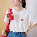 【DOMDOM（ドムドム）×coen】ワンポイント刺繍フットボールTシャツ | coen【women】 | 詳細画像1 