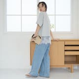 【汗染み軽減 / 接触冷感】裾レースドッキング アソートロゴプリントTシャツ | coen【women】 | 詳細画像12