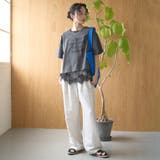 【汗染み軽減 / 接触冷感】裾レースドッキング アソートロゴプリントTシャツ | coen【women】 | 詳細画像18