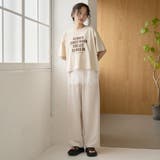 【汗染み軽減 / 接触冷感】裾レースドッキング アソートロゴプリントTシャツ | coen【women】 | 詳細画像26
