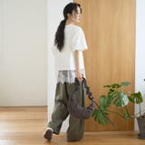 【汗染み軽減 / 接触冷感】裾レースドッキング アソートロゴプリントTシャツ | coen【women】 | 詳細画像3