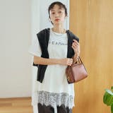 【セットアイテム】レースキャミソールセット 半袖ロゴプリントT | coen【women】 | 詳細画像4