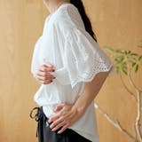 カットワークレース 袖切替デザインTシャツ | coen【women】 | 詳細画像8