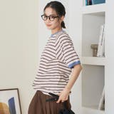 【接触冷感】マルチボーダー ラグランリンガーTシャツ | coen【women】 | 詳細画像6