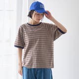 【接触冷感】マルチボーダー ラグランリンガーTシャツ | coen【women】 | 詳細画像9