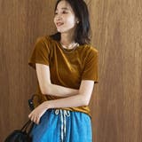 MUSTARD | シアーベロア コンパクト半袖Tシャツ | coen【women】