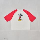 RED | 【MICKEY(ミッキー) 別注】ミッキープリント オーバーサイズラグランTシャ… | coen【women】