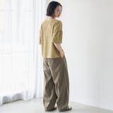 マルチボーダー 袖ギャザーフリルワッフル Tシャツ | coen【women】 | 詳細画像14