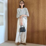 マルチボーダー 袖ギャザーフリルワッフル Tシャツ | coen【women】 | 詳細画像2