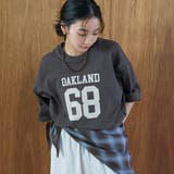 【汗染み軽減】アソートナンバリングロゴプリント オーバーサイズゆるTシャツ | coen【women】 | 詳細画像1