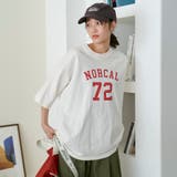【汗染み軽減】アソートナンバリングロゴプリント オーバーサイズゆるTシャツ | coen【women】 | 詳細画像10