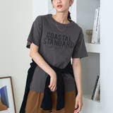 DK.GRAY | 【汗染み軽減】オータムカラー アソートロゴプリントTシャツ | coen【women】