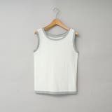 OFF WHITE | レイヤード風 配色デザインリブタンクトップ | coen【women】