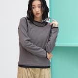 DK.GRAY | レイヤード風 配色デザインリブタンクトップ | coen【women】