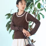 DK.BROWN | レイヤード風 配色デザインリブタンクトップ | coen【women】
