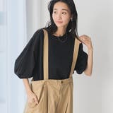 BLACK | USAコットンボリュームスリーブカットソー | coen【women】