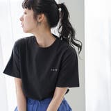BLACK | ≪完売カラー追加決定≫USAコットン COENロゴ刺繍Tシャツ | coen【women】