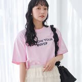 LT.PINK | 接触冷感ロゴアソートプリントTシャツ | coen【women】
