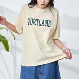 CREAM | 【接触冷感】カレッジロゴプリントTシャツ | coen【women】