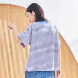 コットンレトロボーダー半袖シャツ | coen【women】 | 詳細画像10 