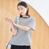 コットンレトロボーダー半袖シャツ | coen【women】 | 詳細画像2 