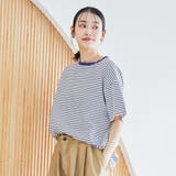 コットンレトロボーダー半袖シャツ | coen【women】 | 詳細画像20 