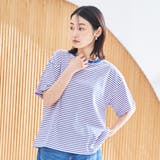 コットンレトロボーダー半袖シャツ | coen【women】 | 詳細画像8 